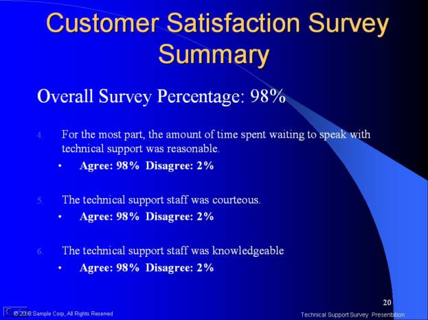Customer Service Survey Example
